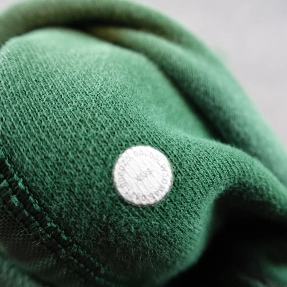 Lululemon Scuba Cropped Hoodie Womens 10 Green Half Zip Fleece Sweatshirt